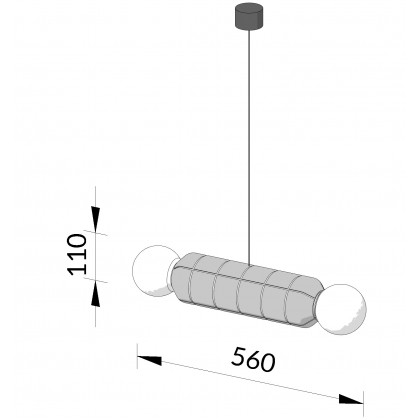 Подвесной светильник Navazi medium horizontal lamp